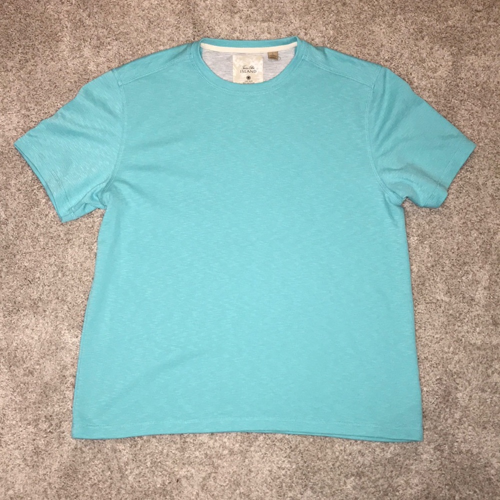 TASSO ELBA ISLAND Short Sleeve T-Shirt L Turquoise
